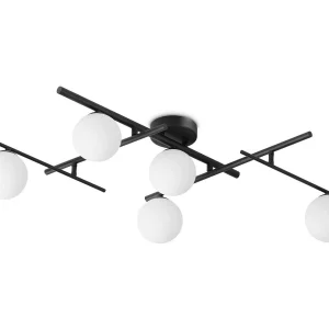 ATLAS PL5, Zwarte plafondlamp, Ideal Lux ATLAS PL5, Zwarte plafondlamp, Ideal Lux