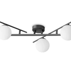 ATLAS PL3, Zwarte plafondlamp, Ideal Lux ATLAS PL3, Zwarte plafondlamp, Ideal Lux