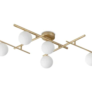 ATLAS PL5, Gouden plafondlamp, Ideal Lux ATLAS PL5, Gouden plafondlamp, Ideal Lux
