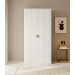 2-deurs kledingkast met roede – 100 cm – wit – MOONIR