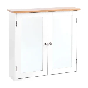Badkamer wandkast met spiegel ALAMOS 65 cm 60 cm Wit