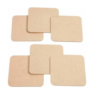 6 houten onderzetters om te decoreren – 10 x 10 cm 6 houten onderzetters om te decoreren – 10 x 10 cm