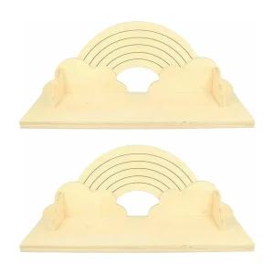 2 regenbooghouten planken 40 cm 2 regenbooghouten planken 40 cm
