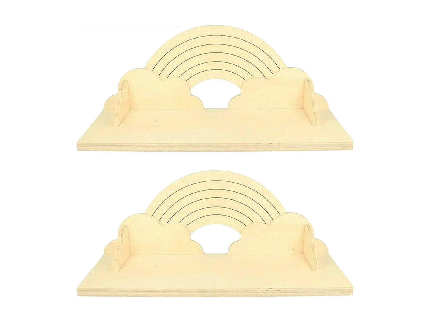 2 regenbooghouten planken 40 cm