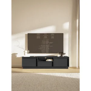 3-deurs tv-meubel met 3 lades – 154 cm – grafietzwart – EVO