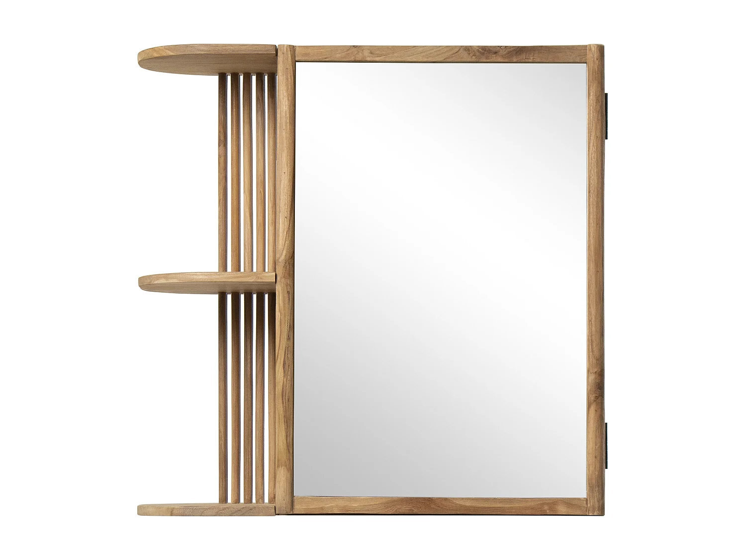 Badkamerwandkast van teak met spiegel en nissen - Naturel - CIMAHI - Koop nu online