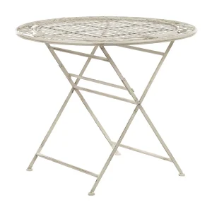 Balkontafel inklapbaar metaal cremewit 90 cm BIVIO