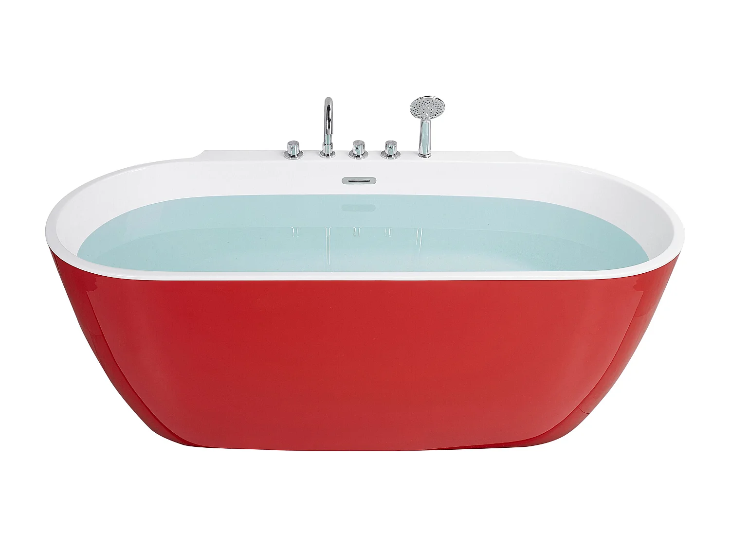 Badkuip vrijstaand met armatuur rood 170 x 80 cm ROTSO