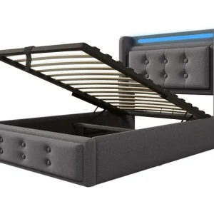 90x200cm grijs borstbed – katoen – met LED- en EU -socket/USB/Type C – Capitated hoofdeinde – Max 150kg 90x200cm grijs borstbed – katoen – met LED- en EU -socket/USB/Type C – Capitated hoofdeinde – Max 150kg