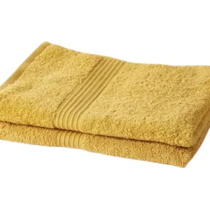 2 handdoeken 50 x 90 cm 100% katoen okerkleur 2 handdoeken 50 x 90 cm 100% katoen okerkleur