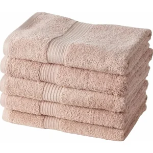 5 badlakens 70 x 130 cm 100% katoen roze kleur 5 badlakens 70 x 130 cm 100% katoen roze kleur
