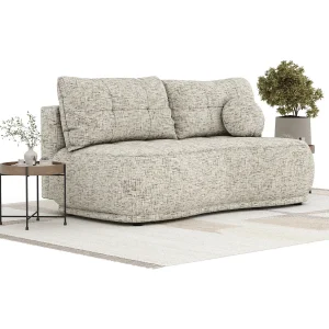 Bank met slaapfunctie van geweven stof Cirrus – 3 plaatsen – beige Bank met slaapfunctie van geweven stof Cirrus – 3 plaatsen – beige