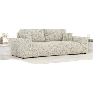 Bank van geweven stof Zanzibar – 3 plaatsen – beige melange Bank van geweven stof Zanzibar – 3 plaatsen – beige melange