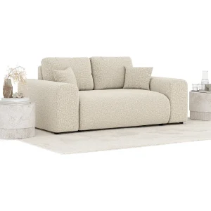 Bank van boucle stof Zanzibar – 2 plaatsen – beige Bank van boucle stof Zanzibar – 2 plaatsen – beige