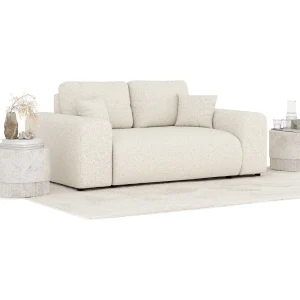 Bank van boucle stof Zanzibar – 2 plaatsen – lichtbeige Bank van boucle stof Zanzibar – 2 plaatsen – lichtbeige