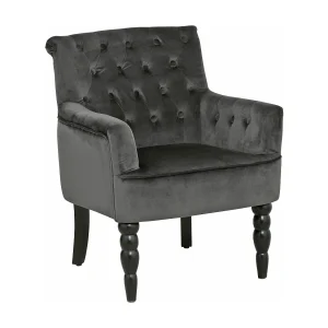 Alexia | Fauteuil in fluweel grijs Alexia | Fauteuil in fluweel grijs