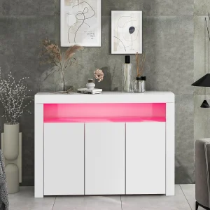 3 -doorbuffet en 1 niche – deeltjespaneel – met 16 LED -kleuren en afstandsbediening – Wit 3 -doorbuffet en 1 niche – deeltjespaneel – met 16 LED -kleuren en afstandsbediening – Wit
