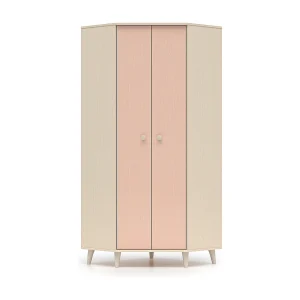 Alycia Beige en Roze 2-deurs hoekkast