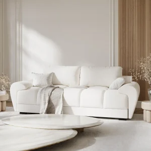 Bank van geweven stof Peebles – 3 plaatsen – creme Bank van geweven stof Peebles – 3 plaatsen – creme