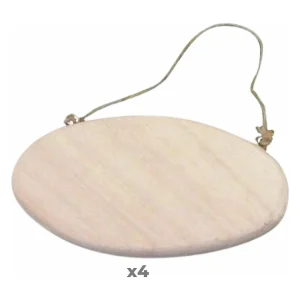 4 ovale deurplaten met koord 14,5 cm 4 ovale deurplaten met koord 14,5 cm