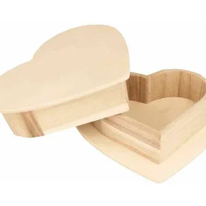 Aanpasbare houten doos 19 x 18,5 x 5 cm – Hart Aanpasbare houten doos 19 x 18,5 x 5 cm – Hart