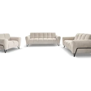 3-zitsbank Volare met metalen poten beige 3-zitsbank Volare met metalen poten beige