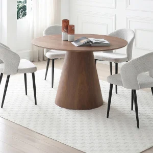 Set van tafel ANTALIZA + 4 stoelen NIYAMA – Donker naturel en grijs Set van tafel ANTALIZA + 4 stoelen NIYAMA – Donker naturel en grijs