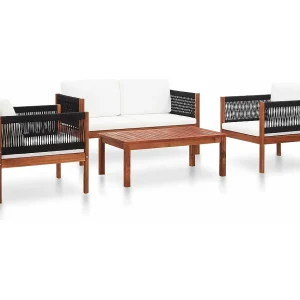 4-delige Loungeset massief acaciahout 4-delige Loungeset massief acaciahout