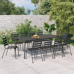11-delige Tuinset staal antracietkleurig 11-delige Tuinset staal antracietkleurig