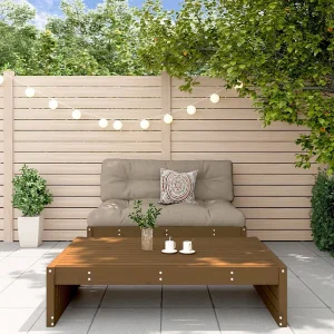 2-delige Loungeset met kussens massief hout honingbruin 2-delige Loungeset met kussens massief hout honingbruin