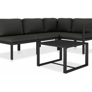 5-delige Loungeset met kussens aluminium antraciet 5-delige Loungeset met kussens aluminium antraciet