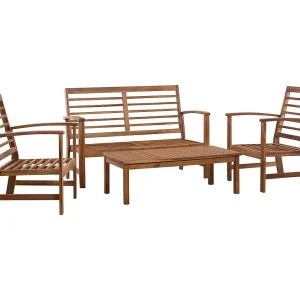 4-delige Loungeset massief acaciahout 4-delige Loungeset massief acaciahout