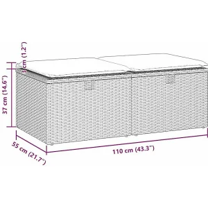 2-delige Loungeset met kussens poly rattan acacia beige 2-delige Loungeset met kussens poly rattan acacia beige