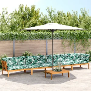 5-delige Loungeset pallet met kussens massief acaciahout 5-delige Loungeset pallet met kussens massief acaciahout