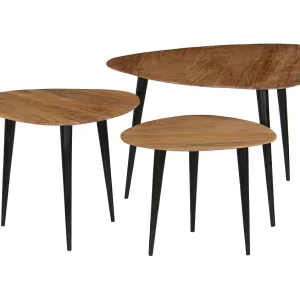 3-delige Salontafelset massief acaciahout 3-delige Salontafelset massief acaciahout