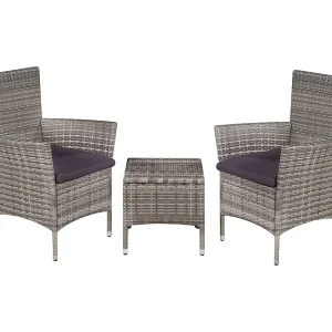 3-delige Bistroset poly rattan grijs 3-delige Bistroset poly rattan grijs