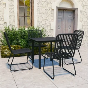 5-delige Tuinset poly rattan en glas 5-delige Tuinset poly rattan en glas