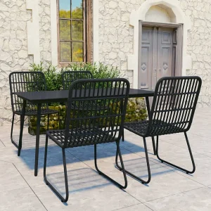 5-delige Tuinset poly rattan en glas 5-delige Tuinset poly rattan en glas