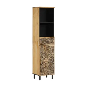 Badkamerkast 38x33x160 cm massief mangohout Badkamerkast 38x33x160 cm massief mangohout