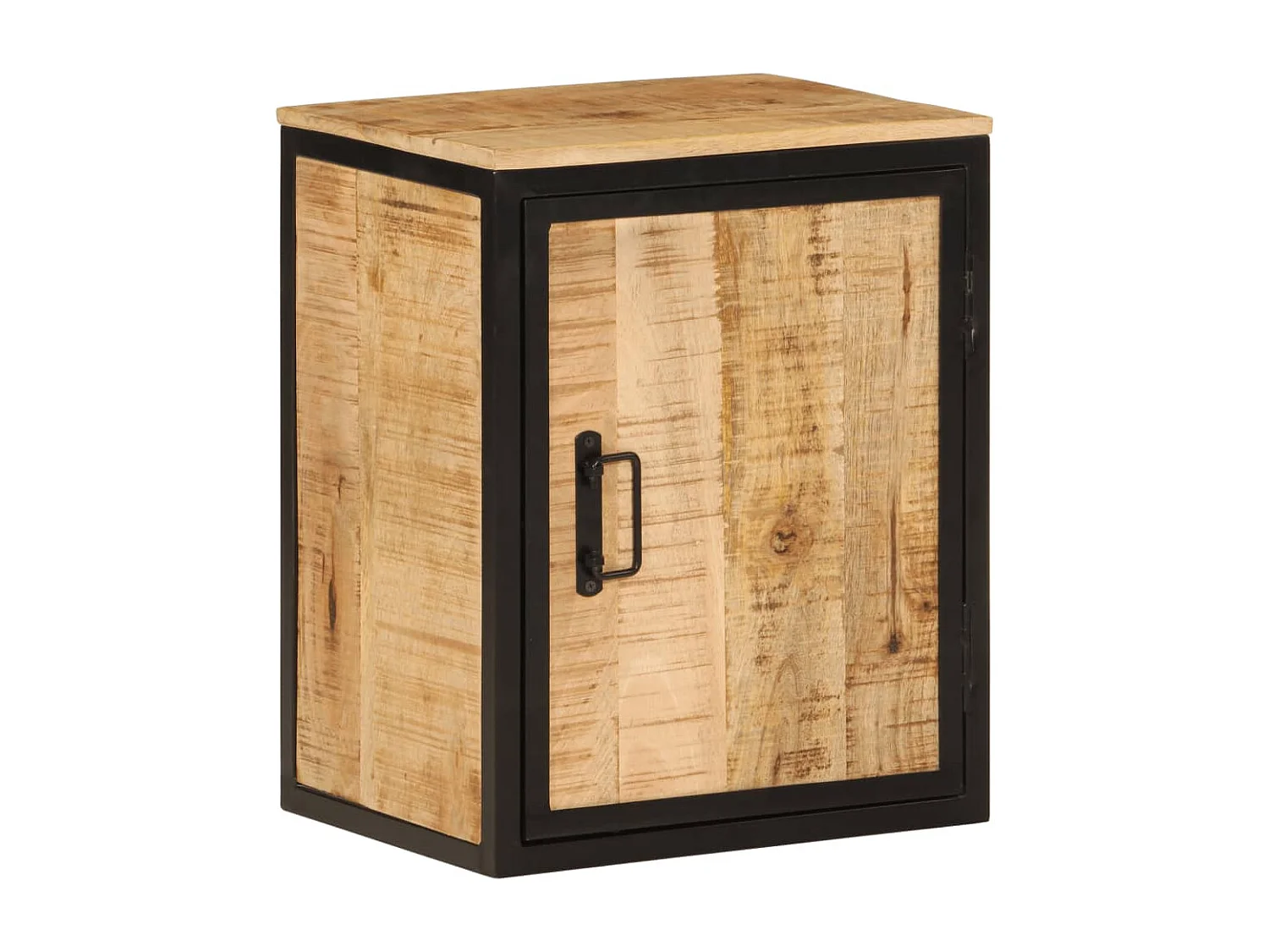 Badkamerkast 40x30x50 cm massief mangohout en ijzer