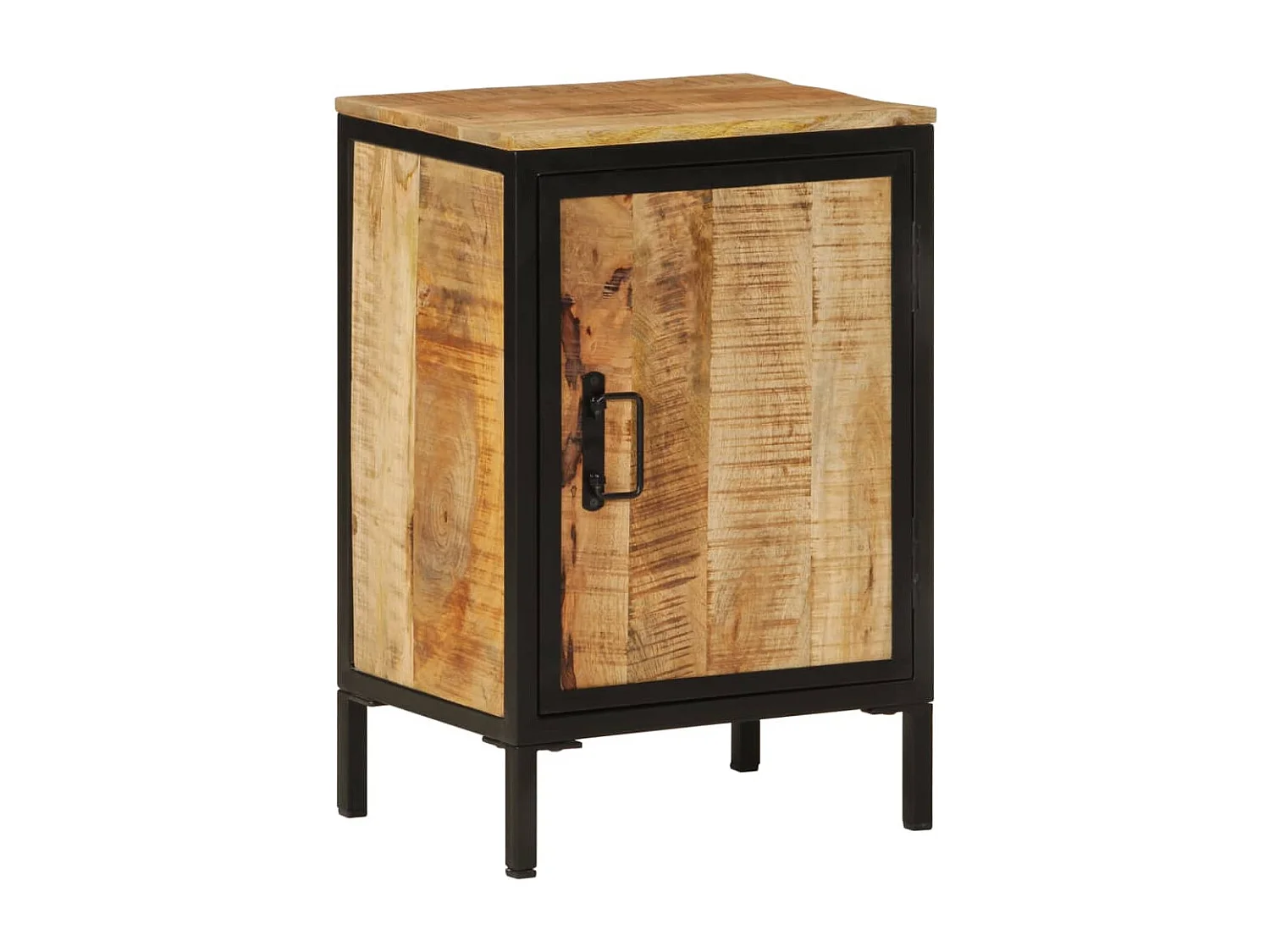 Badkamerkast 40x30x60 cm massief mangohout en ijzer