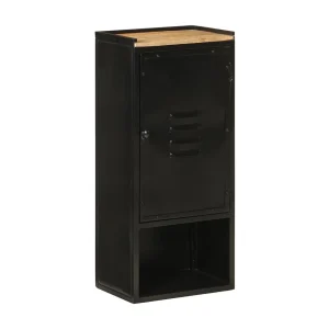 Badkamerkast 40x27x90 cm ijzer en massief mangohout Badkamerkast 40x27x90 cm ijzer en massief mangohout