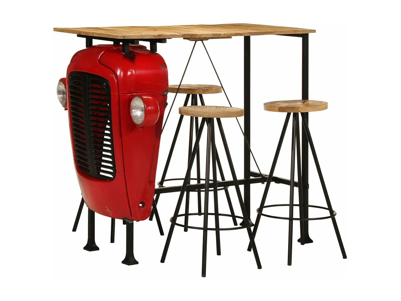 5-delige Barset massief mangohout