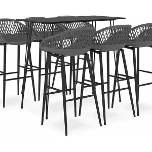 7-delige Barset zwart en grijs 7-delige Barset zwart en grijs