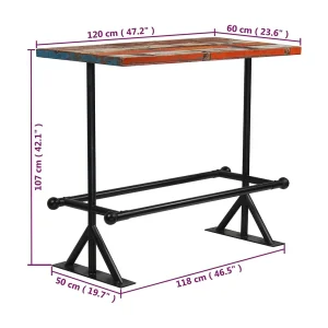 5-delige Barset massief gerecycled hout meerkleurig 5-delige Barset massief gerecycled hout meerkleurig