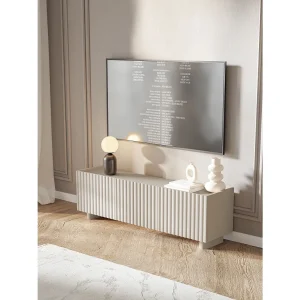 3-deurs tv-meubel – 144 cm – grijs – FIORRA 3-deurs tv-meubel – 144 cm – grijs – FIORRA