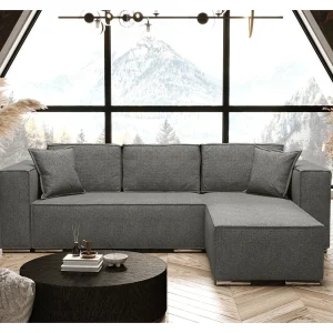 AX LIVING Hoekslaapbank grijs, Vinoria, L-vorm, 255 cm R AX LIVING Hoekslaapbank grijs, Vinoria, L-vorm, 255 cm R