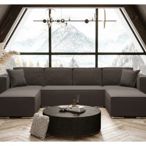 AX LIVING U-vormige hoekslaapbank bruin, Vinoria, 327 cm AX LIVING U-vormige hoekslaapbank bruin, Vinoria, 327 cm