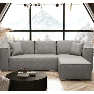 AX LIVING Hoekslaapbank lichtgrijs, Vinoria, L-vorm, 255 cm R AX LIVING Hoekslaapbank lichtgrijs, Vinoria, L-vorm, 255 cm R