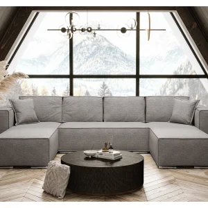 AX LIVING U-vormige hoekslaapbank grijs, Vinoria, 327 cm AX LIVING U-vormige hoekslaapbank grijs, Vinoria, 327 cm